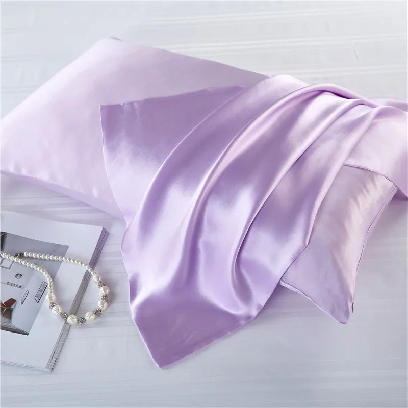 Natural Mulberry Silk Pillowcase Decorative Luxury 6A Bed Decorative Cushion Cover Solid Envelope Style Luxury Pure Pillow Case
