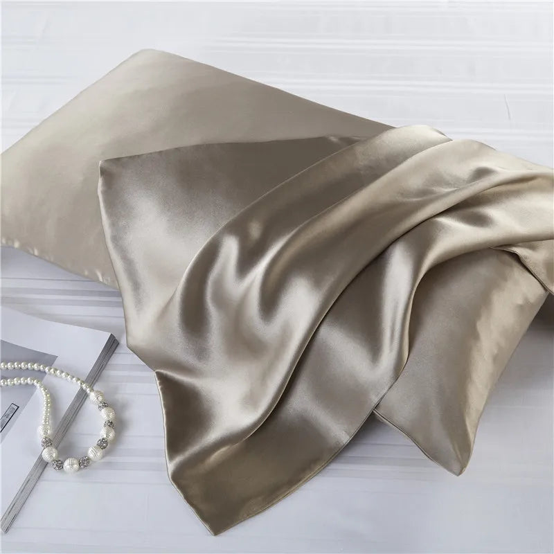 Natural Mulberry Silk Pillowcase Decorative Luxury 6A Bed Decorative Cushion Cover Solid Envelope Style Luxury Pure Pillow Case