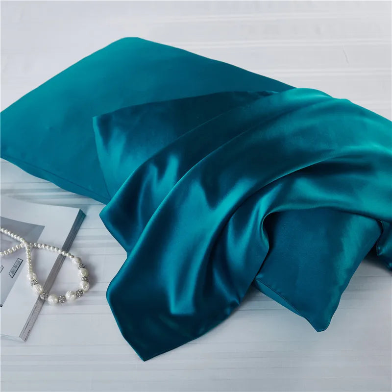 Natural Mulberry Silk Pillowcase Decorative Luxury 6A Bed Decorative Cushion Cover Solid Envelope Style Luxury Pure Pillow Case