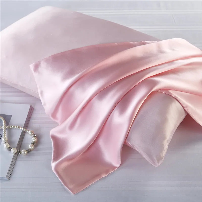 Natural Mulberry Silk Pillowcase Decorative Luxury 6A Bed Decorative Cushion Cover Solid Envelope Style Luxury Pure Pillow Case