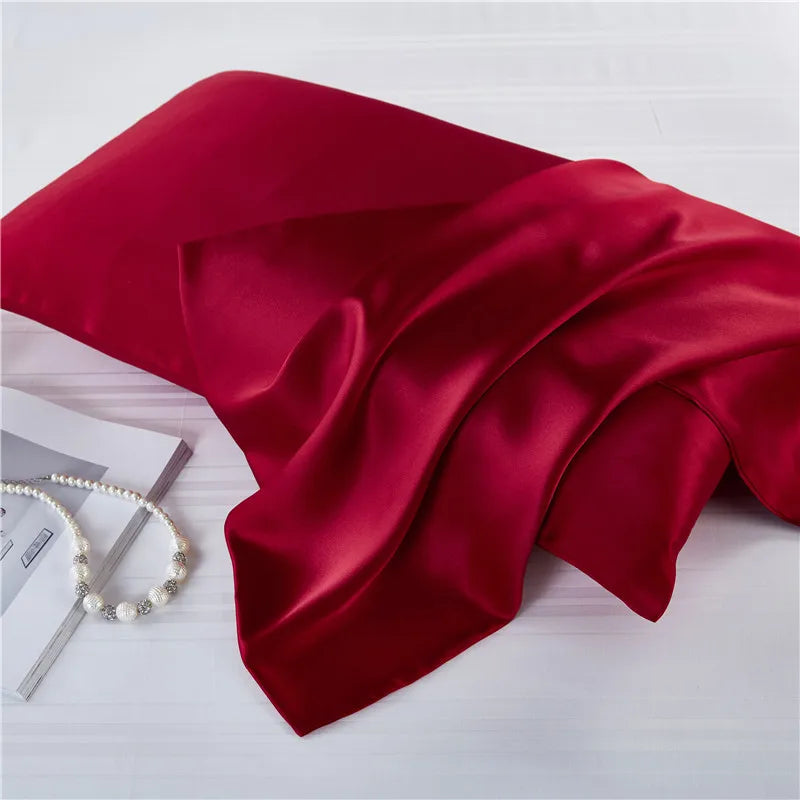 Natural Mulberry Silk Pillowcase Decorative Luxury 6A Bed Decorative Cushion Cover Solid Envelope Style Luxury Pure Pillow Case