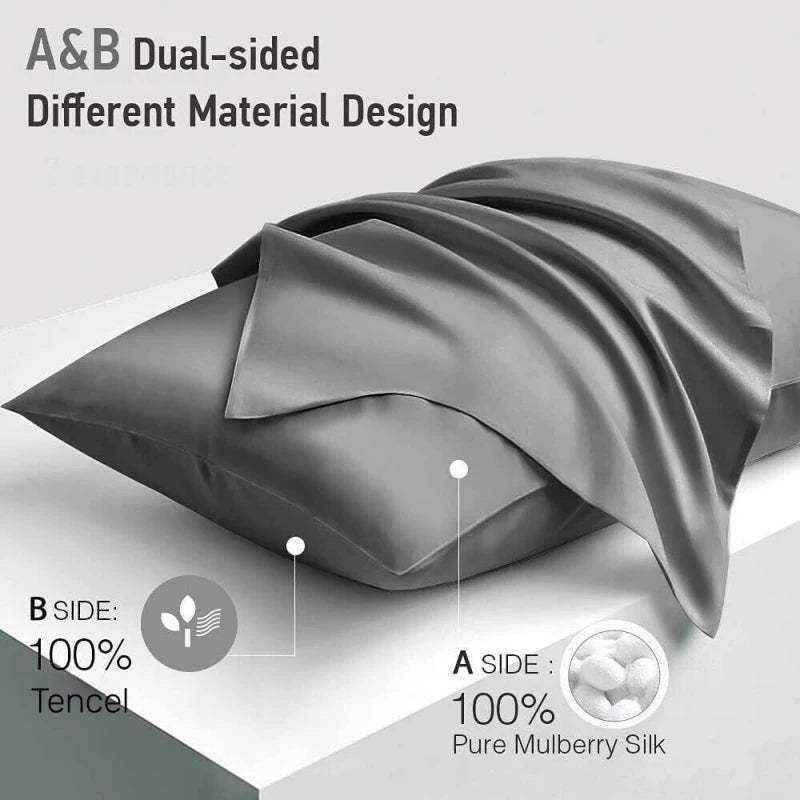 6A 25 Momme 100% Natural Mulberry Silk Pillowcase Bed Decorative Solid Throw Cushion Cover Luxury Pure Silk Envelope Pillow Case