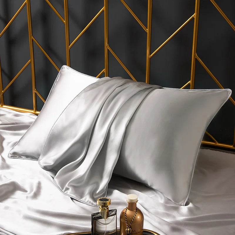 6A 25 Momme 100% Natural Mulberry Silk Pillowcase Bed Decorative Solid Throw Cushion Cover Luxury Pure Silk Envelope Pillow Case