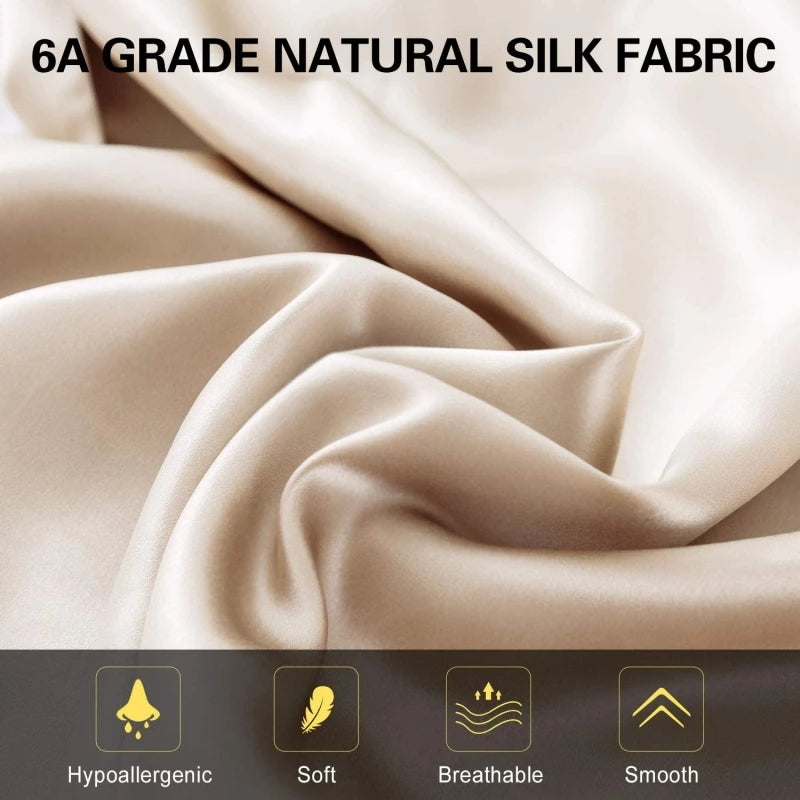 Natural Mulberry Silk Pillowcase Decorative Luxury 6A Bed Decorative Cushion Cover Solid Envelope Style Luxury Pure Pillow Case
